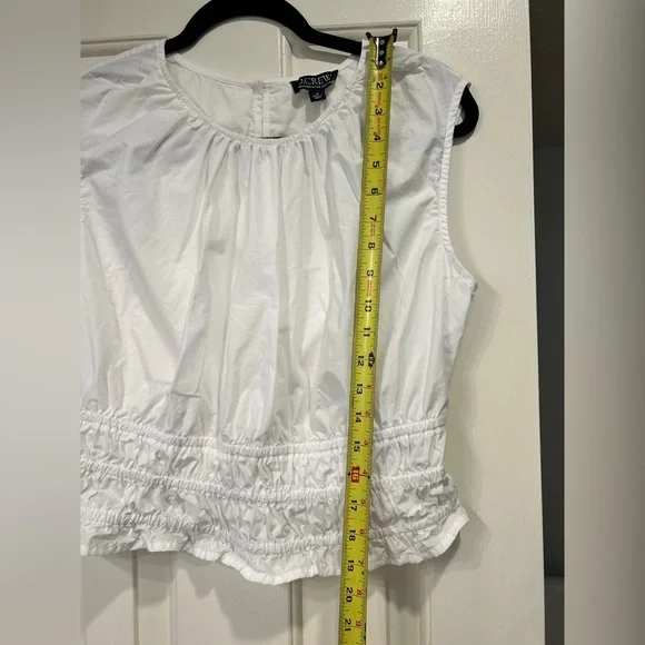 J Crew Hyacinth Top in Cotton Poplin in White Size Medium NWOT - Picture 7 of 8
